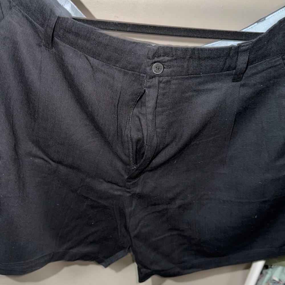 NWT**Jachs Black Flat-Front Casual Shorts